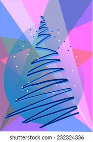  Image a Christmas tree made up of geometric shapes