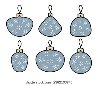Image of Christmas tree ornaments in different shapes
