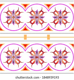 image of circle with abstract in red pattern