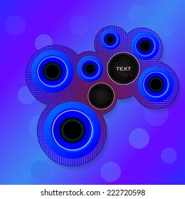 Image circles for text alerts on a blue background