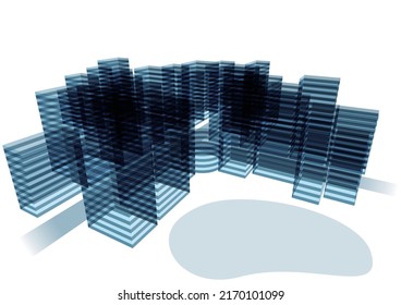 Image of a city with buildings Vector illustration