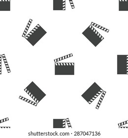 Image of clapperboard, repeated on white background
