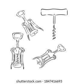 Imagen de corkbolt clásico. Estilo Doodle. ilustración de esquematización vectorial de corkbolt
