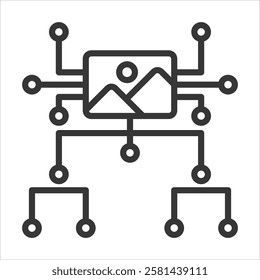 Image Classification Icon Vector Illustration Outline