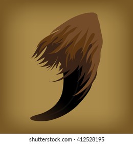 Image claws of a wild animal on a brown background