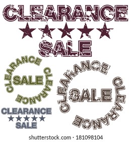 An image of a clearance sale message.