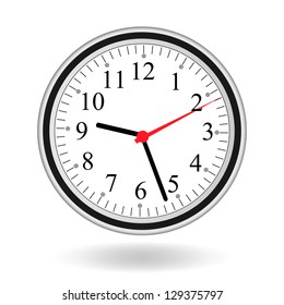 Image of a clock isolated on a white background.