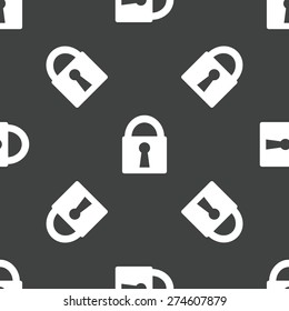 Image of closed padlock repeated on grey background