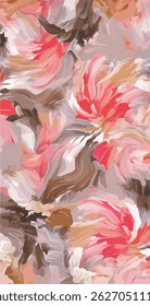 The image is a close-up shot of a painting that features floral elements. It showcases the intricate details and artistic techniques used in the sketch or drawing.