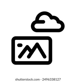 image cloud icon. vector line icon for your website, mobile, presentation, and logo design.