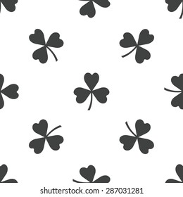 Image of clover leaf, repeated on white background