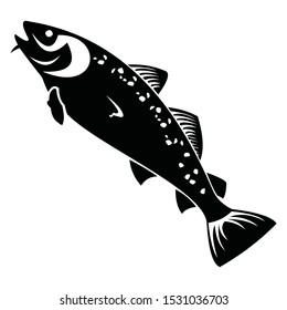 image of cod fish in black and white
