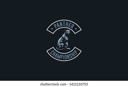 The image of a coguar  or panter in a minimalist style.  Vector illustration