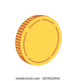 Image of a coin with a three-dimensional effect