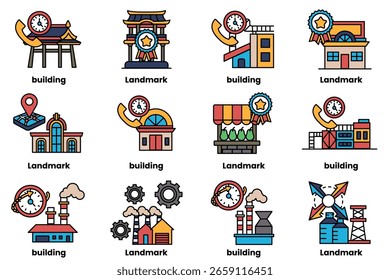 La Imagen es una colección de diferentes edificios y Lugares famosos