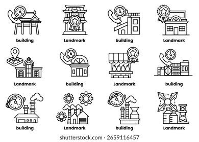 La Imagen es una colección de diferentes edificios y Lugares famosos