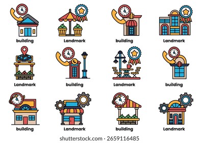 La Imagen es una colección de diferentes edificios y Lugares famosos