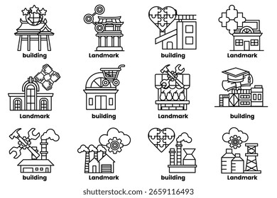 La Imagen es una colección de diferentes edificios y Lugares famosos