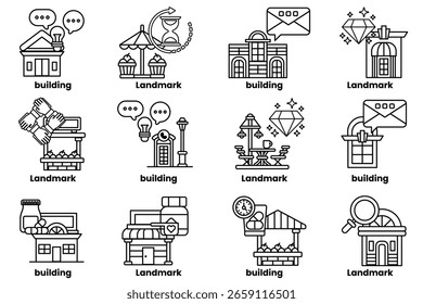 La Imagen es una colección de diferentes edificios y Lugares famosos