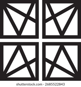 The image is a collection of four geometric designs that are often referred to as "scaffolding icons" or "grid icons". The design is also associated with the cover art for the album.