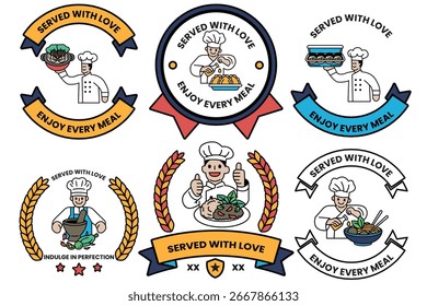 The image is a collection of six different image for restaurants