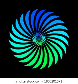 image of color spectrum pattern in the form of geometric symbol logos
