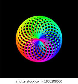 image of color spectrum pattern in the form of geometric symbol logos