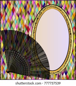 image of colored background with fan