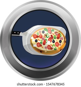 image of a colorful banner button sign