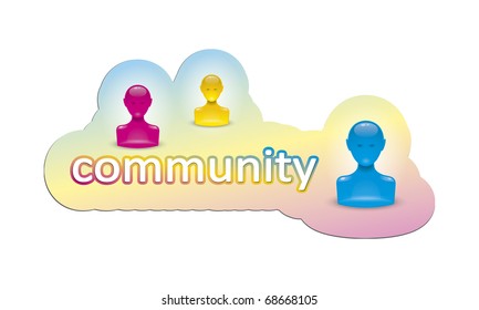 An image of a colorful community sign