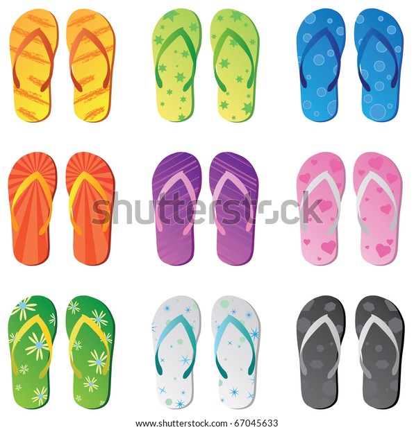 cheap colorful flip flops