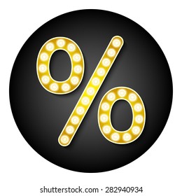 Image of a colorful orange LED set against a dark background.