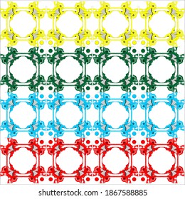 image of colorful pattern with mix repeated shape