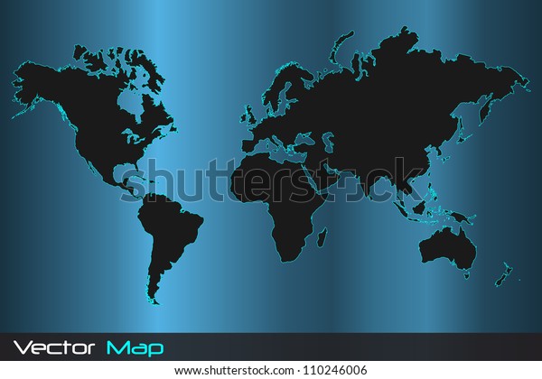 Image Colorful Vector World Map Illustration Stock Vector (Royalty Free ...
