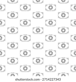 Image coming soon seamless pattern isolated on white background