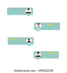 image of comments, various positive and negative comments, vector illustration