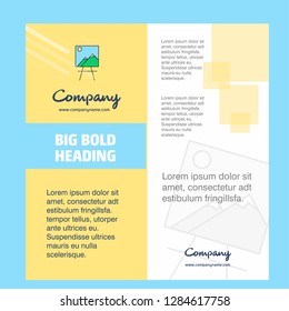 Image Company Brochure Title Page Design. Company profile, annual report, presentations, leaflet Vector Background