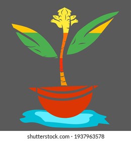 una imagen con el concepto de macetas y una combinación de colores única.