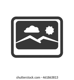 Image concept represented by picture icon. Isolated and flat illustration
