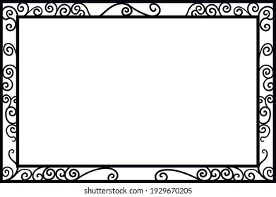 The image consists of a frame ready for postcard design. There are patterns inside the object. 