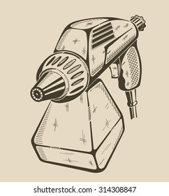 The image of construction electric spray gun for paint.