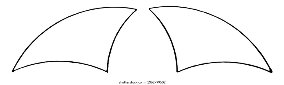 The image contains two symmetric spherical triangles of a sphere, vintage line drawing or engraving illustration.