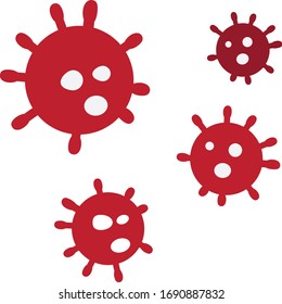 Image of a corona virus on a white background, or call covid19.