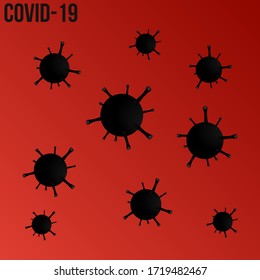 Image of the coronavirus. Banner. The logo of the coronavirus. The inscription COVID-19 on the background of the virus. Vector illustration. EPS 10