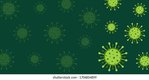 image of a coronavirus molecule on a dark background