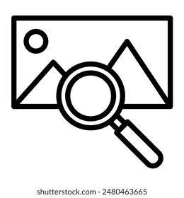 Image Correction Vector Line Icon Design