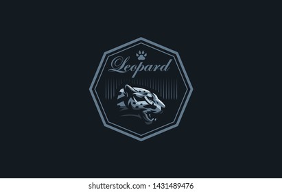 The image of a cougar or panther in a minimalist style. Vector illustration