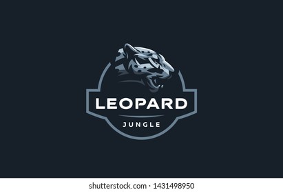 The image of a cougar or panther in a minimalist style. Vector illustration