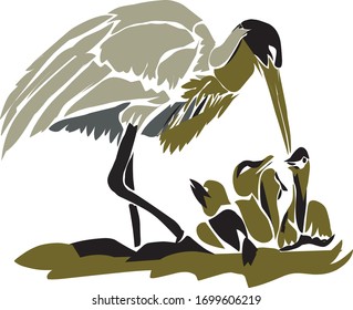 image of a crane on a white background