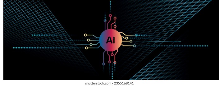 Image created with icon related to the concept of artificial intelligence